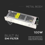 LED Захранване 100W Димиращо за LED Лента 12V 8.5A IP20