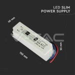 LED Захранване Slim Plastic 30W 12V IP67