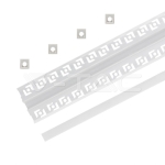 Монтажен Kит С Дифузер За LED Лента Алуминиев Мат За Вграждане Прав Тесен 2000mm