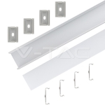 Монтажен Kит С Дифузер За LED Лента Алуминиев Мат 2000 x 30 x 20mm