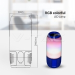 2*3W LED Лампа Колона USB + TF Слот Синя