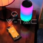 2*3W LED Лампа Колона USB + TF Слот Черна