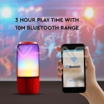 2*3W LED Лампа Колона USB + TF Слот Червена