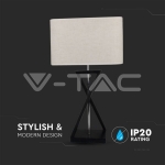 Наземна Лампа E27 Черна, Слонова Кост Ключ Квадратна