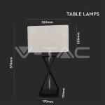 Наземна Лампа E27 Черна, Слонова Кост Ключ Квадратна