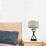 Наземна Лампа E27 Черна, Слонова Кост Ключ Кръгла