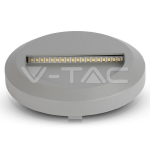 2W LED Осветление за Стъпала Сиво Тяло Кръг Неутрално Бяла Светлина