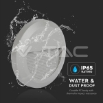 2W LED Осветление за Стъпала Сиво Тяло Кръг Неутрално Бяла Светлина