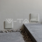 2W LED Осветление за Стъпала Бяло Тяло Квадрат Неутрално Бяла Светлина