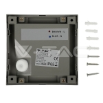 2W LED Осветление за Стъпала Сиво Тяло Квадрат Неутрално Бяла Светлина