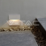 3W LED Осветление за Стъпала Сиво Тяло Квадрат Неутрално Бяла Светлина