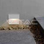 3W LED Осветление за Стъпала Бяло Тяло Квадрат Топло Бяла Светлина