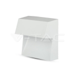 3W LED Осветление за Стъпала Бяло Тяло Квадрат Топло Бяла Светлина