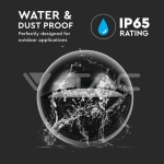 3W LED Осветление за Стъпала Черно Тяло Кръг Неутрално Бяла Светлина