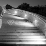 3W LED Осветление за Стъпала Черно Тяло Кръг Неутрално Бяла Светлина