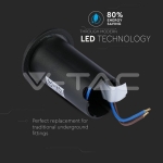 1W LED Осветител за Стъпала Черен Двупосочен 6500K