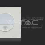 3W LED Луна Сензор Неутрално Бяла Светлина