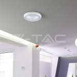 8W Плафониера Овал Бяло Тяло 3000K IP66