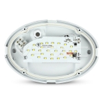 8W Плафониера Овал Бяло Тяло 3000K IP66