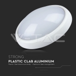 8W Плафониера Овал Бяло Тяло 3000K IP66