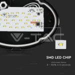 8W Плафониера Овал Черно Тяло 4000K IP66