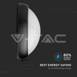 8W Плафониера Овал Черно Тяло 3000K IP66