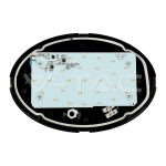 12W LED Овално Тяло Външен Монтаж Черно Тяло IP66 Бяла Светлина