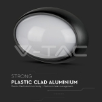 12W LED Овално Тяло Външен Монтаж Черно Тяло IP66 Бяла Светлина