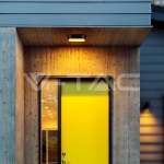 8W Плафониера Правоъгълен Овал Черно Тяло Топло Бяла Светлина IP54