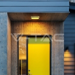 8W Плафониера Правоъгълен Овал Бяло Тяло Топло Бяла Светлина IP54