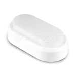 8W Плафониера Правоъгълен Овал Бяло Тяло Топло Бяла Светлина IP54