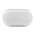 8W Плафониера Правоъгълен Овал Бяло Тяло Топло Бяла Светлина IP54