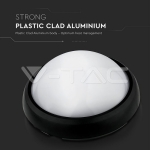 12W Плафониера Черно Тяло Топло Бяла Светлина IP65