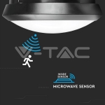 12W LED Кръгло Тяло Външен Монтаж Сензор черно Тяло Топло Бяла Светлина