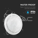 8W Плафониера Бяло Тяло 6000K