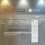 48W LED Плафон С Дистанционно 3в 1 Димиращ Кристал