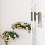 Фасадно Тяло за Стена GU10 Сензор Сатен Никел Една Посока IP44