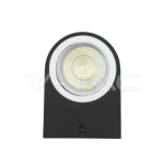 Фасадно Тяло за Стена GU10 Алуминий Кръг Черно Една Посока IP44
