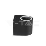 Фасадно Тяло за Стена GU10 Алуминий Кръг Черно Една Посока IP44