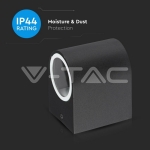 Фасадно Тяло за Стена GU10 Алуминий Кръг Черно Една Посока IP44