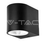 Фасадно Тяло за Стена GU10 Алуминий Кръг Черно Една Посока IP44