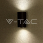 Фасадно Тяло за Стена GU10 Алуминий Кръг Черно Две Посоки IP44