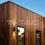 Фасадно Тяло за Стена GU10 Алуминий Кръг Черно Две Посоки IP44