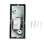 Фасадно Тяло за Стена GU10 Алуминий Кръг Черно Две Посоки IP44