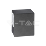 Фасадно Тяло за Стена GU10 Алуминий Квадрат Черно Една Посока IP44