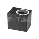 Фасадно Тяло за Стена GU10 Алуминий Квадрат Черно Една Посока IP44