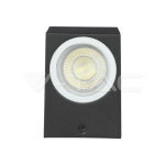 Фасадно Тяло за Стена GU10 Алуминий Квадрат Черно Една Посока IP44