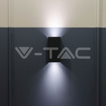 Фасадно Тяло за Стена GU10 Алуминий Квадрат Черно Две Посоки IP44