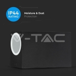 Фасадно Тяло за Стена GU10 Алуминий Квадрат Черно Две Посоки IP44