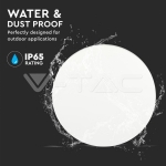 6W Аплик Бяло Тяло Кръг IP65 Неутрално Бяла Светлина